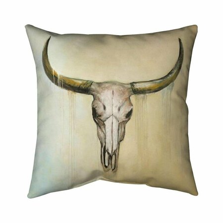 FONDO 26 x 26 in. Cow Skull-Double Sided Print Indoor Pillow FO2772452
